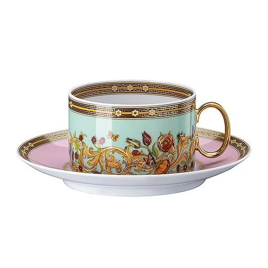 Butterfly Garden Modern Tea Cup & Saucer by Versace by Rosenthal